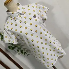 キャロウェイ/ホワイト イエロー ヘルメット柄 ポロシャツゴルフ