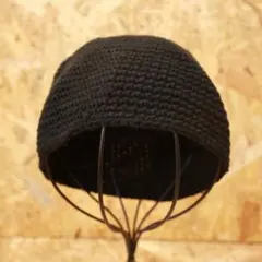 イスラム帽 黒 帽子 キャップ アウトドア 防寒 ビーニ 旅行