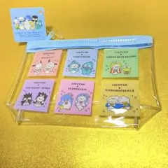A)【ビニールポーチ マチ付き】 サンリオ しろたん×はぴだんぶい １点