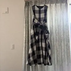 CHOCOA マタニティワンピース 授乳対応 チェック FREE リネン混 美品