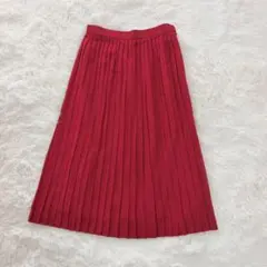 ロングプリーツスカート ボルドー レッド系のサムネイル