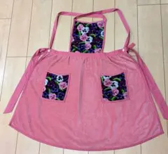 新品未使用】Hotman ホットマンサロンエプロン　 ブルーグレー　シェニール織 新品未使用】Hotman ホットマンサロンエプロン ブルーグレー