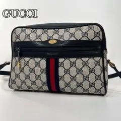 美品】グッチ ショルダーバッグ ネイビー シェリーライン オフィディア