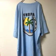 Hanes ロゴ オーバーサイズ Tシャツ 2XL ライトブルー まとめ割り