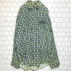 ZBA ペイズリー柄 長袖シャツ Mサイズ　派手 人気デザイン　人気カラー