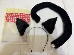 ハロウィン　黒猫　ベビー　仮装　コスプレ　カチューシャ　猫耳　しっぽ