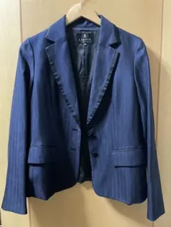 LANVIN ネイビー ストライプ ジャケット スーツ　セット　42のサムネイル