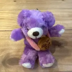 紫色クマのぬいぐるみ バッグ付き