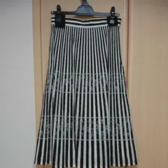 Les Olivades レゾリヴァード ストライプ＆花柄 ロングスカート