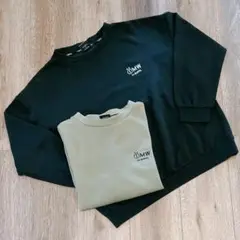 【2点おまとめ】GU SOPH. 1MW トレーナーキッズ150 黒 オリーブ