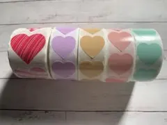 匿名配送☆ハート型カラフルシール 5種