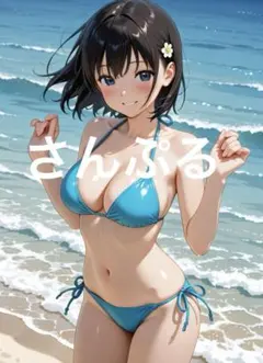 ビキニ アニメキャラクター 光沢写真用紙　A4ポスター AIL332】 aiイラスト ポスター L判光沢紙 - メルカリ