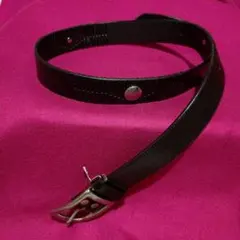 ✨新品☆カジュアルベルト、焦茶、革編み込み、シルバー金具にはインデアン柄