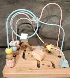 Milky Toy 知育玩具 木製 動物モチーフビーズコースター