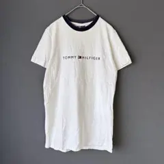 TOMMY HILFIGER/トミーヒルフィガー リンガーTシャツ ロゴ Mのサムネイル