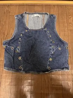 Zara デニムベスト ビスチェ
