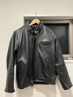 現行/極美品✨【米国製】schott シングルライダース 34サイズ ブラック 中古・古着通販】Schott (ショット) シングルライダース