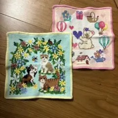 【used】フェイラー ハンカチ 2枚セット　アニバーサリー キトゥン　他