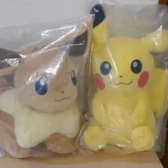【新品未開封】ピカチュウ＆イーブイぬいぐるみ