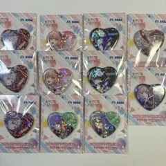 Link Like! ラブライブ×オンゲキ キラキラハート型缶バッジ11個セット