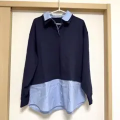 LEPSIM シャツレイヤード風プルオーバーのサムネイル