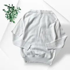 qualite カリテ 透かし編み ボートネック ニット セーター 白 Fのサムネイル