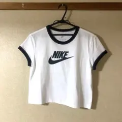 NIKE リンガーTシャツ ホワイト×ネイビー Mサイズ