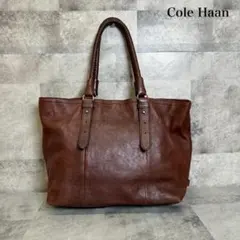 Cole Haan 本革 レザー ショルダーバッグ A4可 茶 RG178