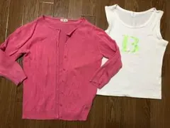 フランドルインエineカーディガンbenefitタンクトップMコーディネート