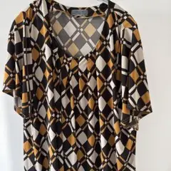 CP CUBE レディース チュニック 半袖 LL 大きいサイズ　ストレッチ