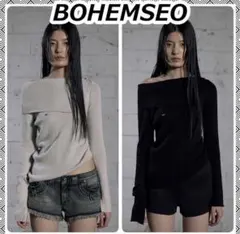 bohemseo bohemian seoul ニットロゴジップアップ bohemian seoul ニットロゴジップアップ - メルカリ