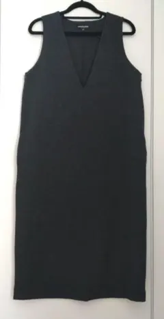 〔美品〕ANGELIEBE　マタニティワンピース チャコールグレー Vネック