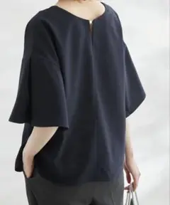 ROPÉ PICNIC セットアップ対応/2WAY麻調ゴールドパーツブラウス