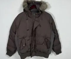 OLD STUSSY ダウンジャケット ブラウン フード付き