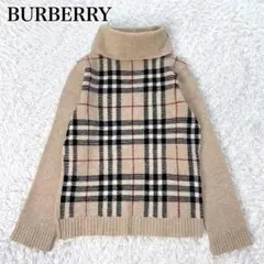 バーバリーロンドン ウール カシミヤ タートルネック ニットベスト