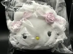 【新品】 サンリオ ハローキティ フェイス形ポーチ ホワイトフリル ロリータ