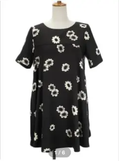 dazzlin モノトーンデイジー柄ワンピース