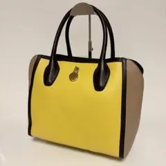 極美品　フルラ　FURLA オリンピア　レザー　南京錠　バイカラー　保護袋