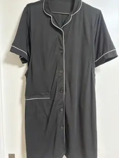 ELFIN DOLL マタニティパジャマ ワンピース　ブラック　授乳口付き