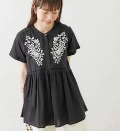 アーバンリサーチサニーレーベル エアリーコットンエンブロイダリーブラウス