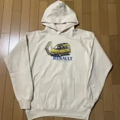 古着 USA製 RENAULT ルノー kangoo 染み込みデザイン パーカー