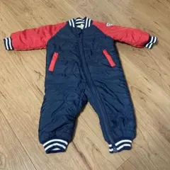 中綿入りネイビー/ジャンプスーツ