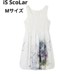 iS ScoLar ノースリーブワンピース イズスカラー 総柄 ワンピース
