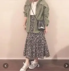 しまむら×HK WORKS LONDON 花柄マーメイドスカートプチプラAya