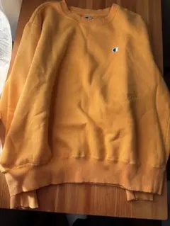 Champion AUTHENTIC 黄色スウェット　Mサイズ