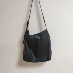 A.motion 本革 レザー 2way リュック ショルダーバッグ 黒 シボ革 
