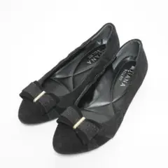 【美品】DIANA ダイアナ リボン パンプス スエード WELL FIT 24
