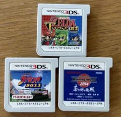 3DSソフト3本セット｜ゼルダ ファミスタ　ウイイレ｜動作確認済のサムネイル