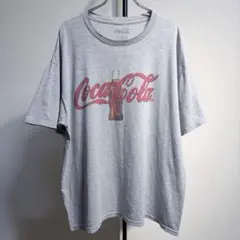 【00s】コカコーラ 企業Tシャツ ボトルプリント 霜降り杢グレー L ゆるだぼのサムネイル