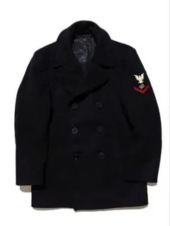 40s 50s ビンテージ 米軍 実物 メルトンウール 8ボタン Pコート 38